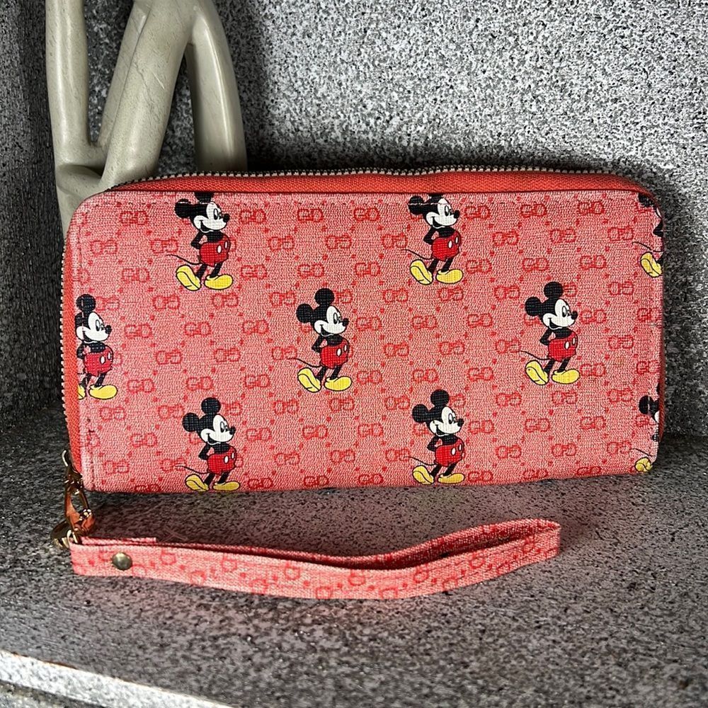 Disney’s Mickey Mouse Vegan Faux Leather Large Wallet Wristlet